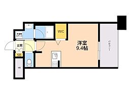 エンクレスト博多駅南GRACE ワンルームの間取図画像