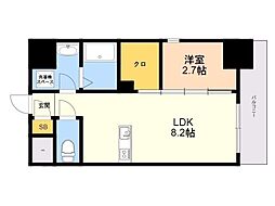 モダンパラッツォ博多駅東 1LDKの間取図画像