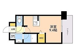 エンクレスト博多駅南BASE ワンルームの間取図画像