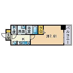 アネシスT・J 1Kの間取図画像