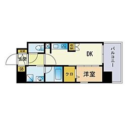 LANDICH1916 1DKの間取図画像