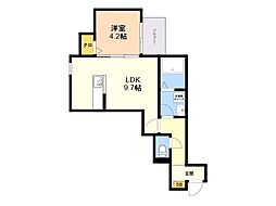 諸岡4丁目AP(仮) 1LDKの間取図画像