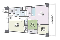 アイランドシティインフィニガーデンN棟 3LDKの間取図画像