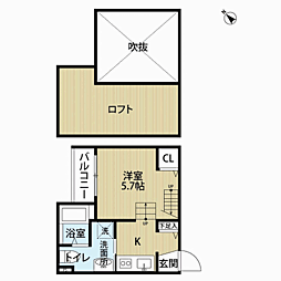 セレソン ワンルームの間取図画像
