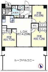 ライオンズマンション香椎宮参道第2 3LDKの間取図画像