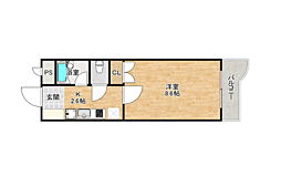 シャトー'95 1Kの間取図画像