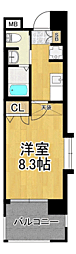 サンロージュ箱崎駅前 1Kの間取図画像