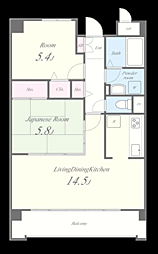 フェリーチェ原田2 2LDKの間取図画像