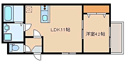 AmeriHAKOZAKI 1LDKの間取図画像