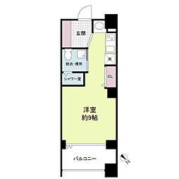 WellBrightKSU ワンルームの間取図画像