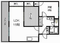 森ビル 2LDKの間取図画像