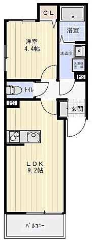 Ｌａ　Ｐｒｉｍａｖｅｒａ　和白東 102｜福岡県福岡市東区和白東２丁目(賃貸アパート1LDK・1階・33.00㎡)の写真 その1