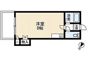 ミヤモトビル 206 ｜ 福岡県福岡市東区和白丘１丁目（賃貸マンション1R・2階・24.62㎡） その2