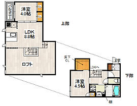 ＣＢ千鳥サージュ 203 ｜ 福岡県古賀市花見南２丁目20-18（賃貸アパート2LDK・2階・42.59㎡） その2