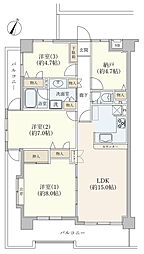 南与野ローヤルコーポ 3SLDKの間取図画像