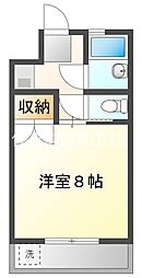 メゾン日高 1階1Kの間取り