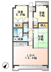 ラ・オプス今本 3LDKの間取図画像