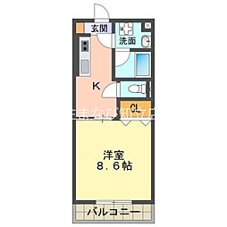 TS-Mind2 1DKの間取図画像