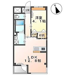 ブライトコートS 1LDKの間取図画像