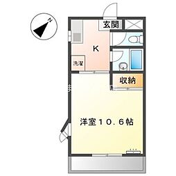 MyLife二本木 1Kの間取図画像