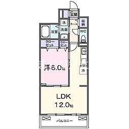 オーラスターニョ 1LDKの間取図画像