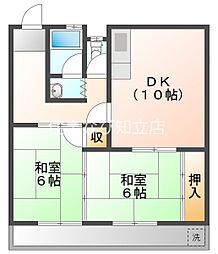 メゾン金子 2DKの間取図画像