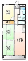 ニュータウン天白 3LDKの間取図画像