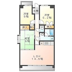 ロフティー池浦 3LDKの間取図画像