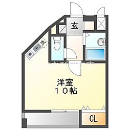 ベイサージュ ワンルームの間取図画像