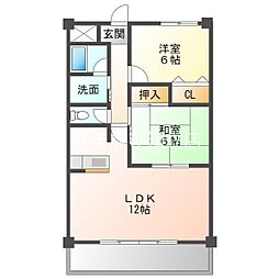 ステーシア雅2 2LDKの間取図画像