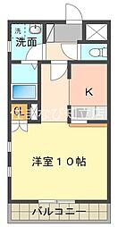 Idealvida・芳川 ワンルームの間取図画像