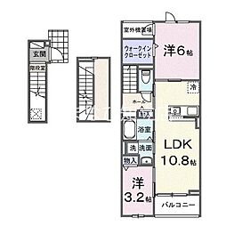 ネーベン パーク 7182 2LDKの間取図画像