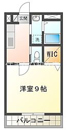 サンメゾン弘栄 1Kの間取図画像