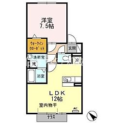 グリーンエクセル3 1LDKの間取図画像