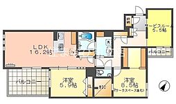ハイラインパークA棟 3LDKの間取図画像