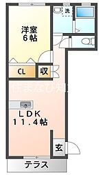 S&E1 1LDKの間取図画像