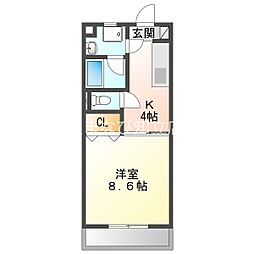 メゾン・ラフィネ 1DKの間取図画像