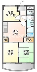 サンルート23 3DKの間取図画像