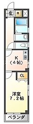 グレース・エヌ 1Kの間取図画像