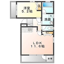 M'sパティオ 1LDKの間取図画像
