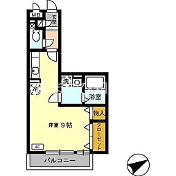 セジュール恩田 ワンルームの間取図画像