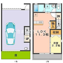 グロリアレオニス 1LDKの間取図画像