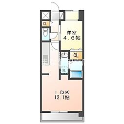 サンステージエクセル 1LDKの間取図画像