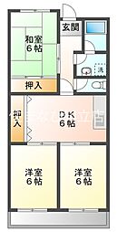 リプルイワツキ 3DKの間取図画像