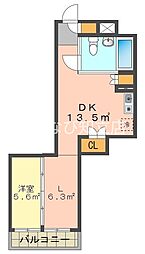 KAGAYAKISQUARE 1LDKの間取図画像