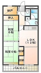 第2大嶽ビル 2LDKの間取図画像