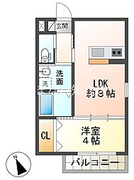 仮称)Alvio東栄町 1LDKの間取図画像