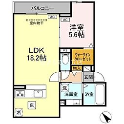 maisonSOLARE 1LDKの間取図画像
