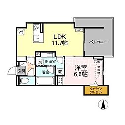 刈谷市幸町2丁目アパート 1LDKの間取図画像