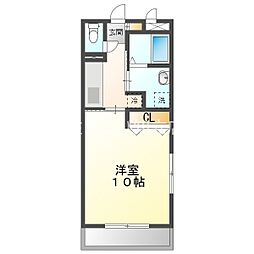 フロリーアート宮前 1Kの間取図画像